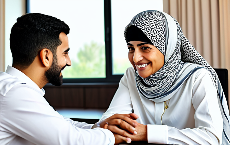 온라인 코칭으로 수익원 다변화하기 - **Image 1 Prompt: Global Reach & Flexible Coaching from an Arab Cityscape**
    "A confident, stylis...