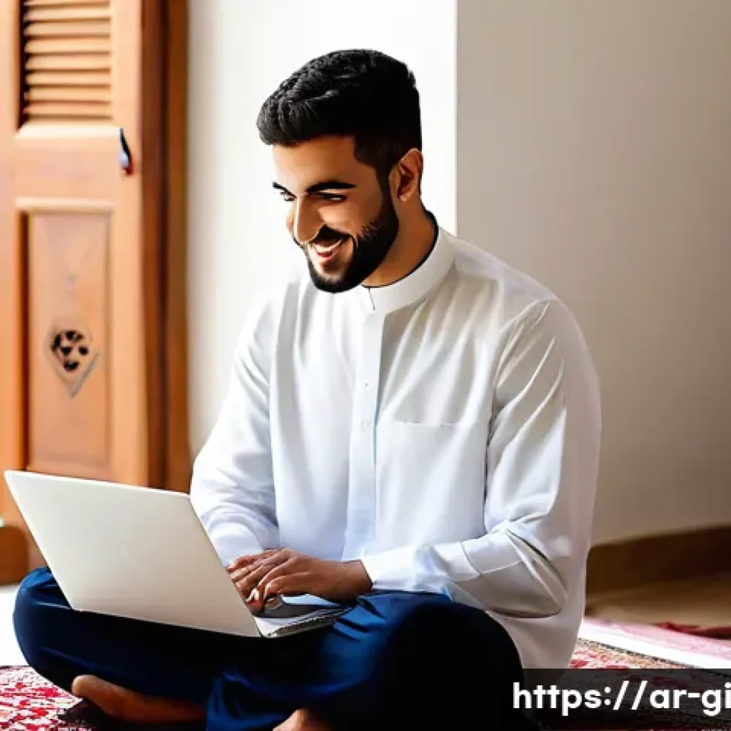 수입원 다변화의 유용한 앱 추천 - **Prompt 1: Freelancing Success in a Modern Arab Setting**
    A young, smiling Arab man, in his lat...
