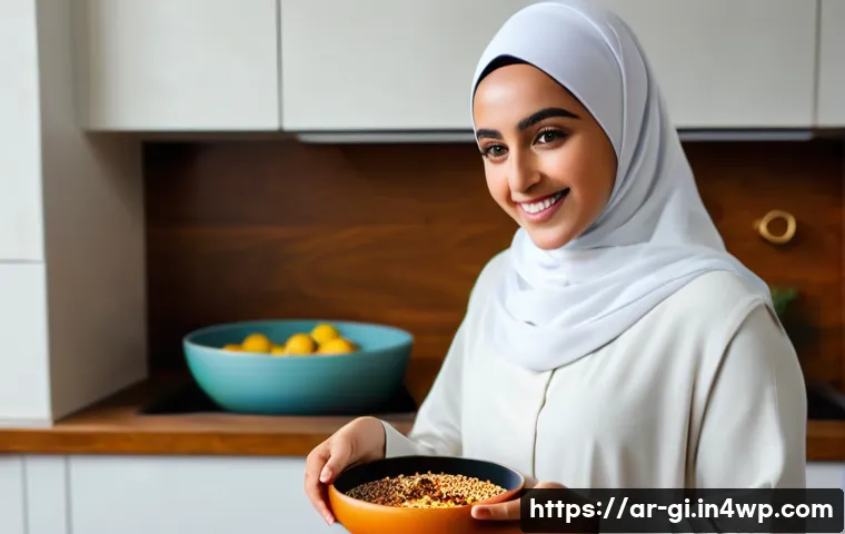 소셜 미디어 인플루언서 되기 - A young Arab woman, wearing a stylish yet modest abaya and a matching hijab, is gracefully demonstra...