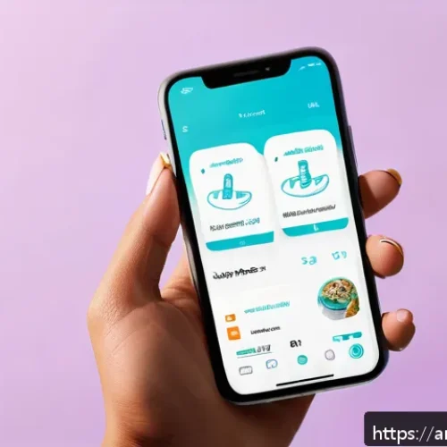 Home 17 어플리케이션 개발로 수익원 만들기 - A modern Arabic fitness app interface displayed on a sleek smartphone held by a young Middle Eastern...